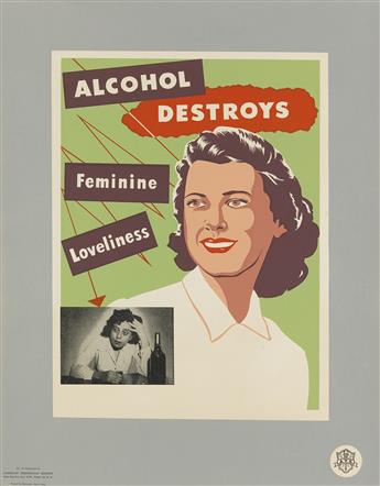 DESIGNERS UNKNOWN. AMERICAN TEMPERANCE SOCIETY. Group of 20 small format posters. Circa 1950s. Each 22x17 inches, 57x45 cm. Religious A